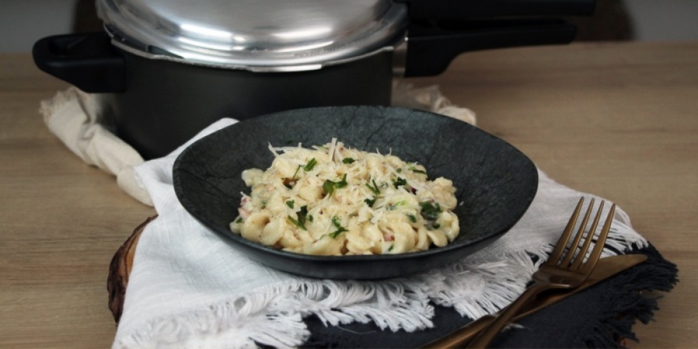 Receita rpida e saborosa de macarro na panela de presso